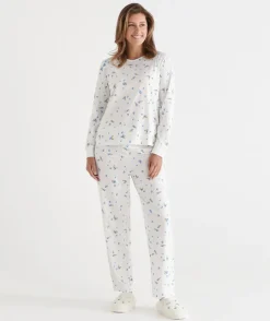 Sussan Pyjama Sets>BLUEBERRY AUS COTTON PJ SET