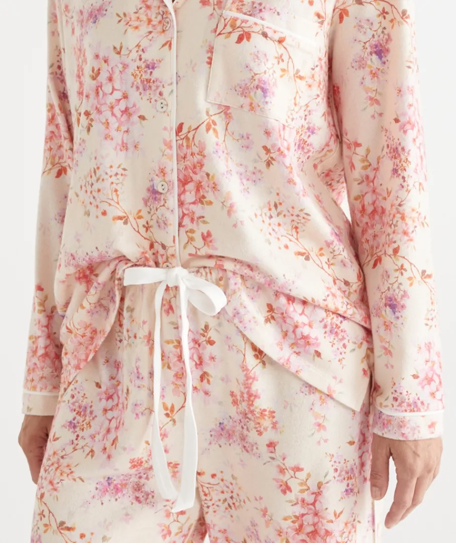 Sussan Pyjama Sets>Brushed Blossom Floral Print Pyjama Set