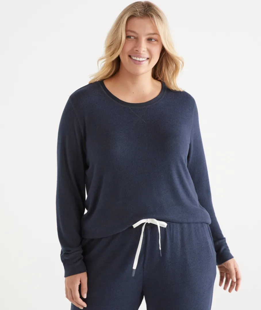 Women Sussan Women's Pyjama Tops|Everyday Icons>Brushed Long Sleeve Pyjama Top