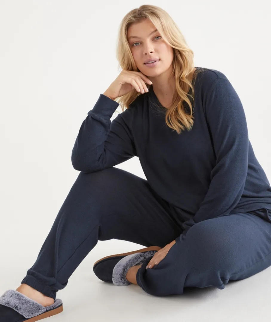 Women Sussan Women's Pyjama Tops|Everyday Icons>Brushed Long Sleeve Pyjama Top