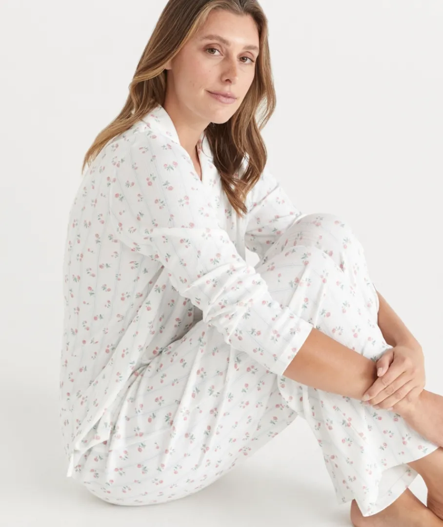 Sussan Pyjama Sets>Brushed Pointelle Floral Ditsy Pyjama Set