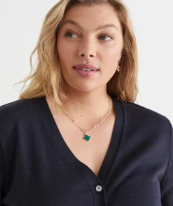 Sussan Jewellery>Clover Pendant Necklace - Gold/
