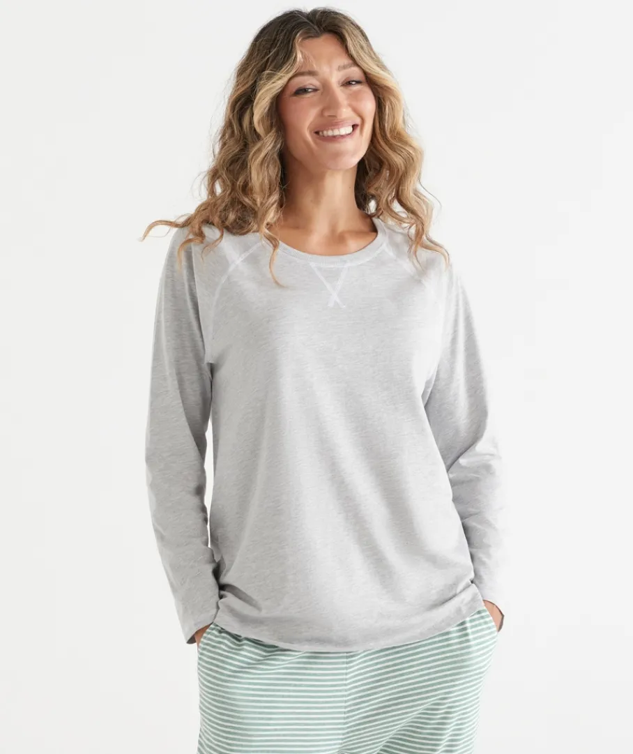 Women Sussan Women's Pyjama Tops|Everyday Icons>Contrast Long Sleeve Pyjama Top