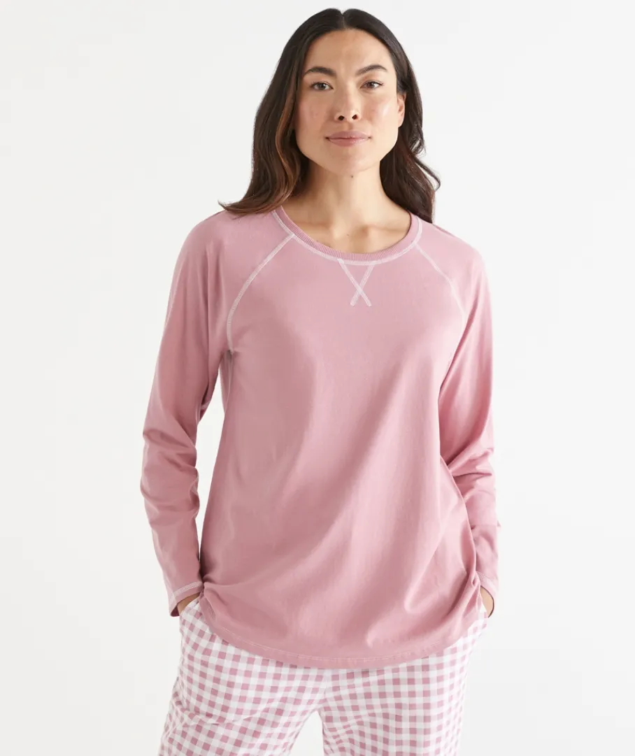 Women Sussan Women's Pyjama Tops|Everyday Icons>Contrast Long Sleeve Pyjama Top