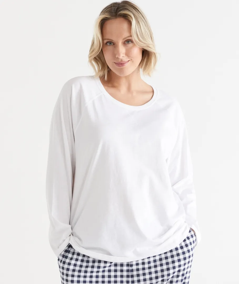 Women Sussan Women's Pyjama Tops|Everyday Icons>Contrast Long Sleeve Pyjama Top