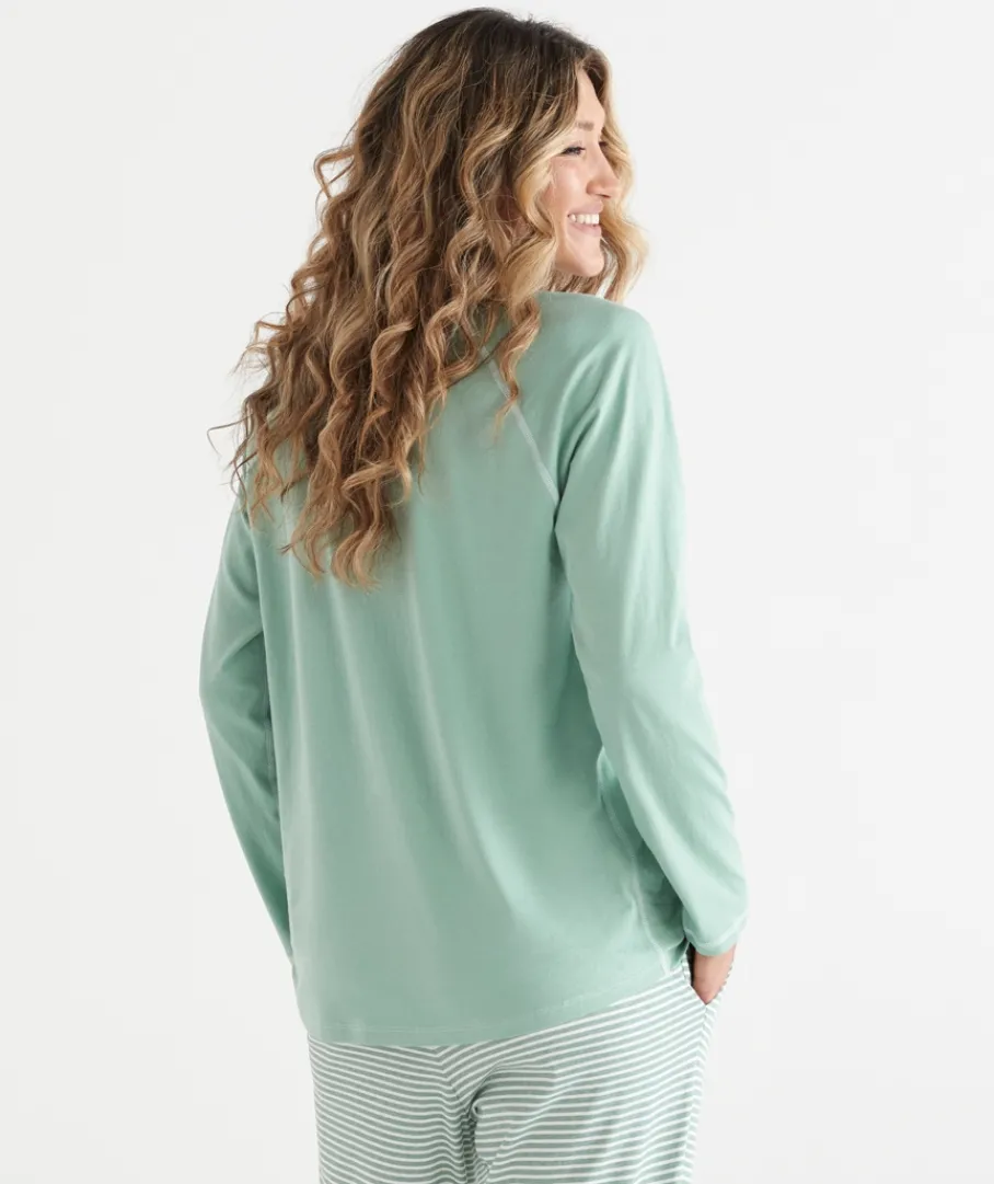 Women Sussan Women's Pyjama Tops|Everyday Icons>Contrast Long Sleeve Pyjama Top