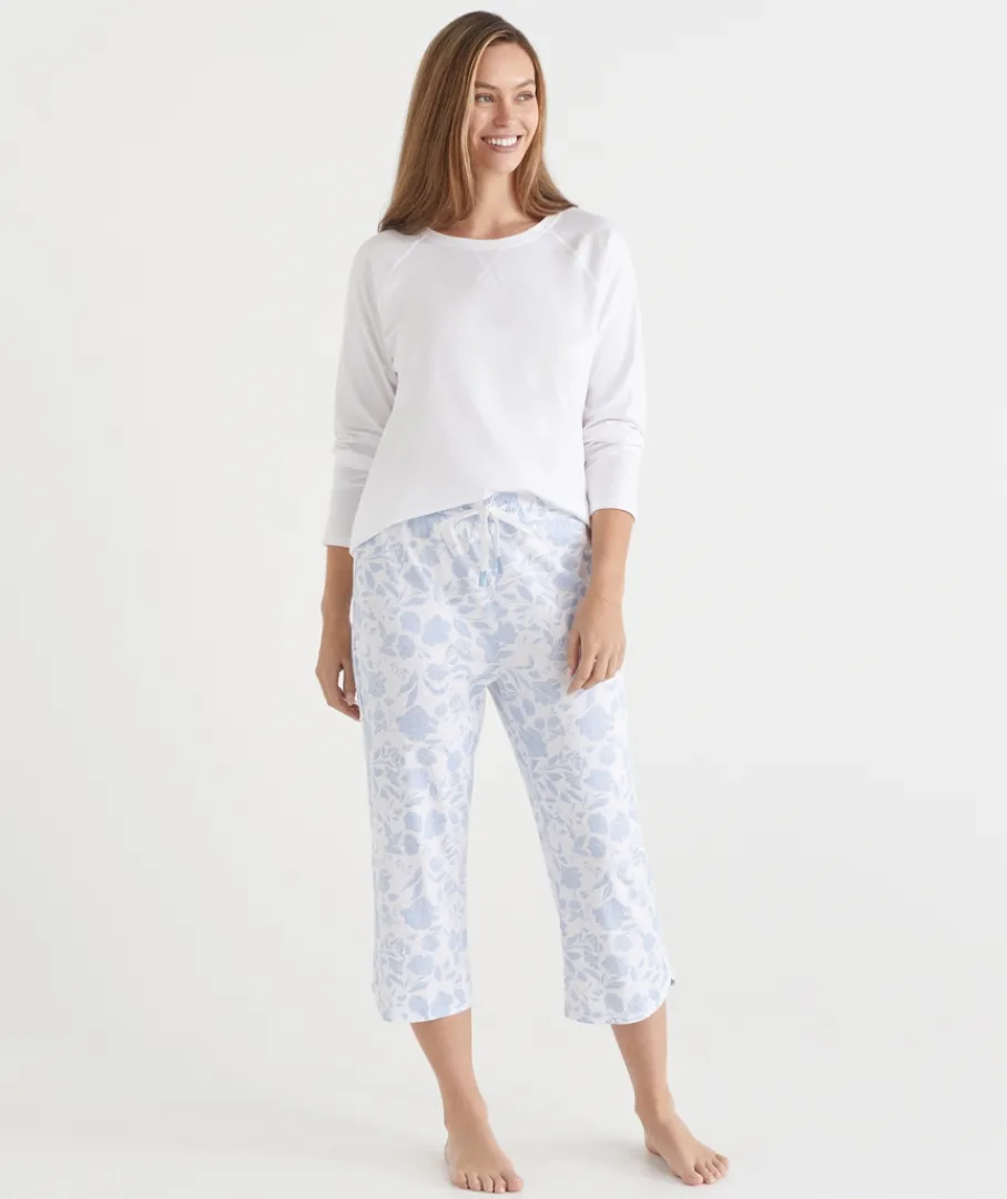 Sussan Pyjama Sets|Pyjama Bottoms>Floral Print 3/4 Pyjama Pant