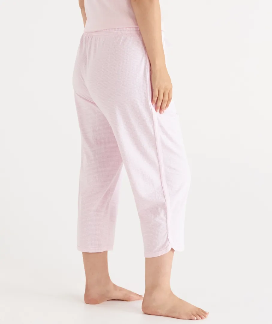 Sussan Pyjama Bottoms>Gingham 3/4 Pyjama Pant