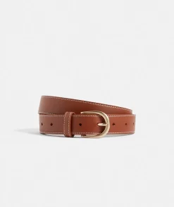 Sussan Belts>Gold Buckle Leather Belt