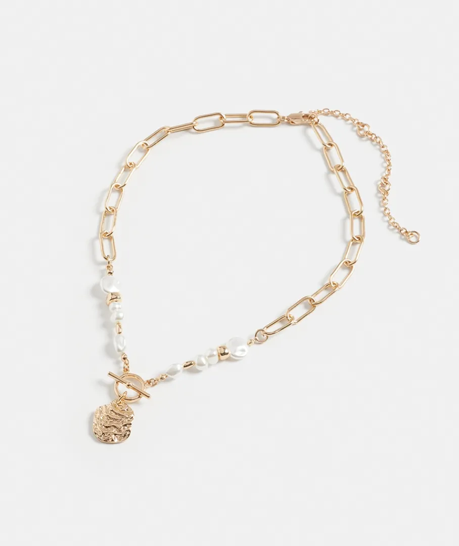 Sussan Jewellery>Pearl Chain Fob Necklace