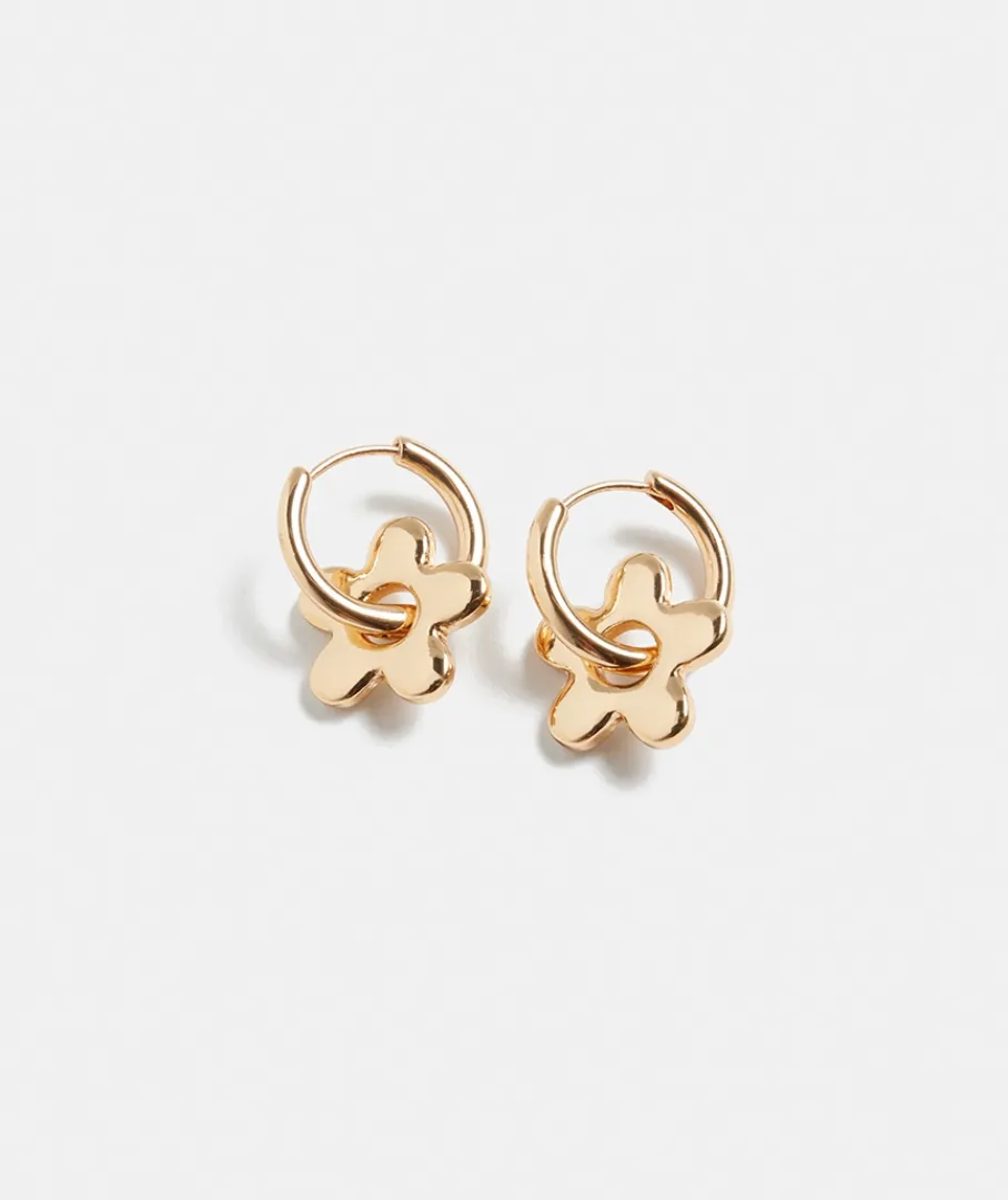 Sussan Jewellery>Plated Flower Huggie Earring