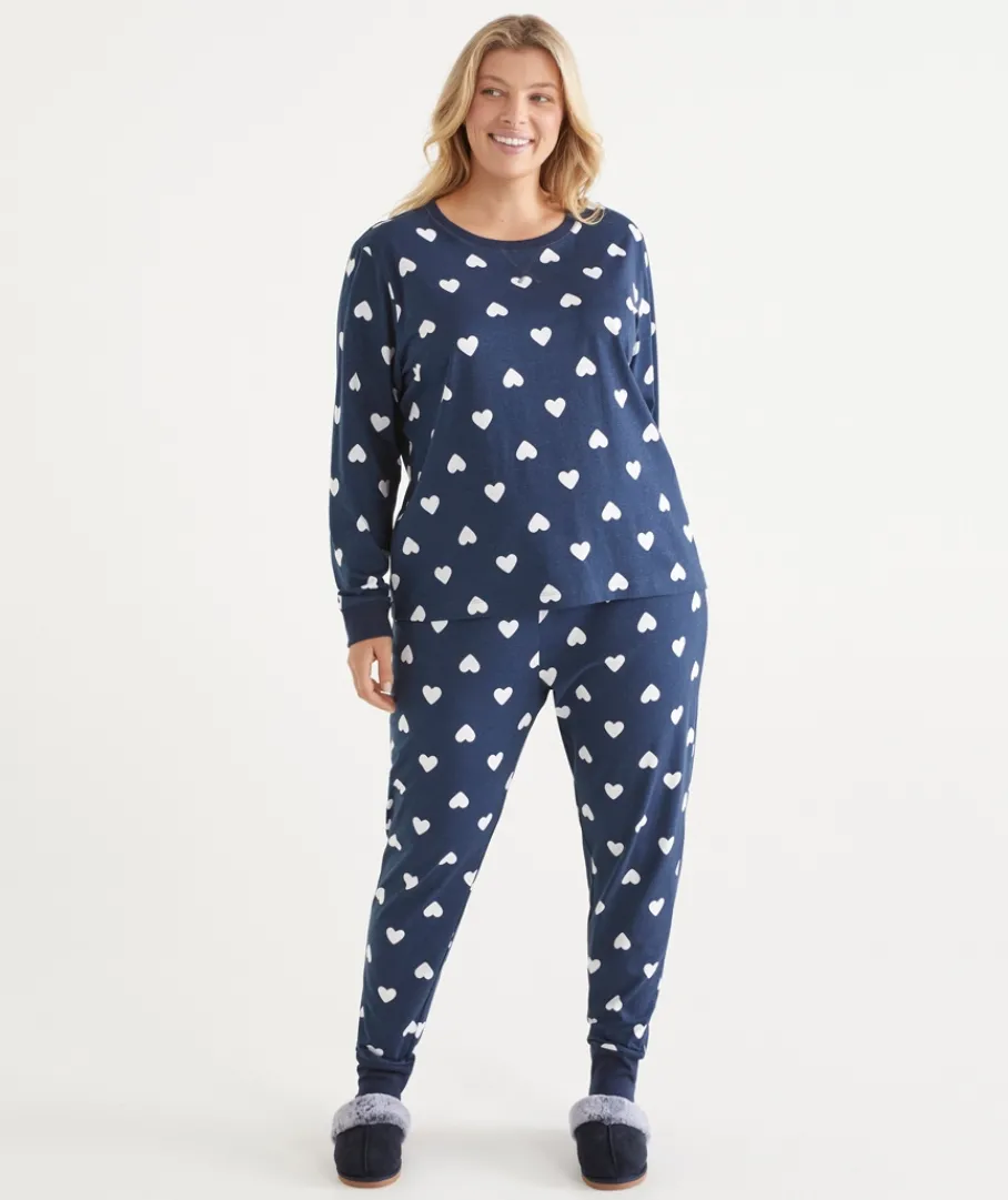 Sussan Pyjama Sets|Everyday Icons>Heart Print Long Sleeve Pyjama Set