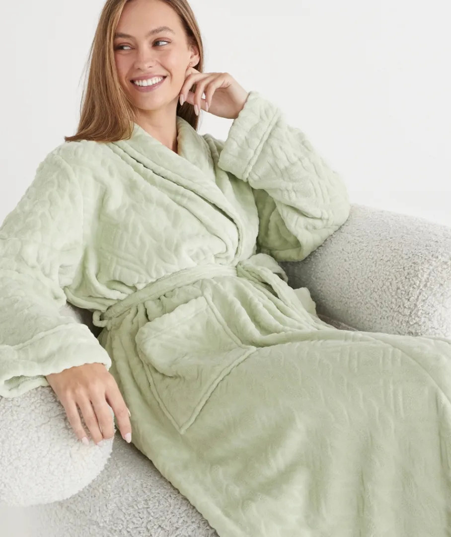 Sussan Dressing Gowns>Jacquard Fluffy Robe