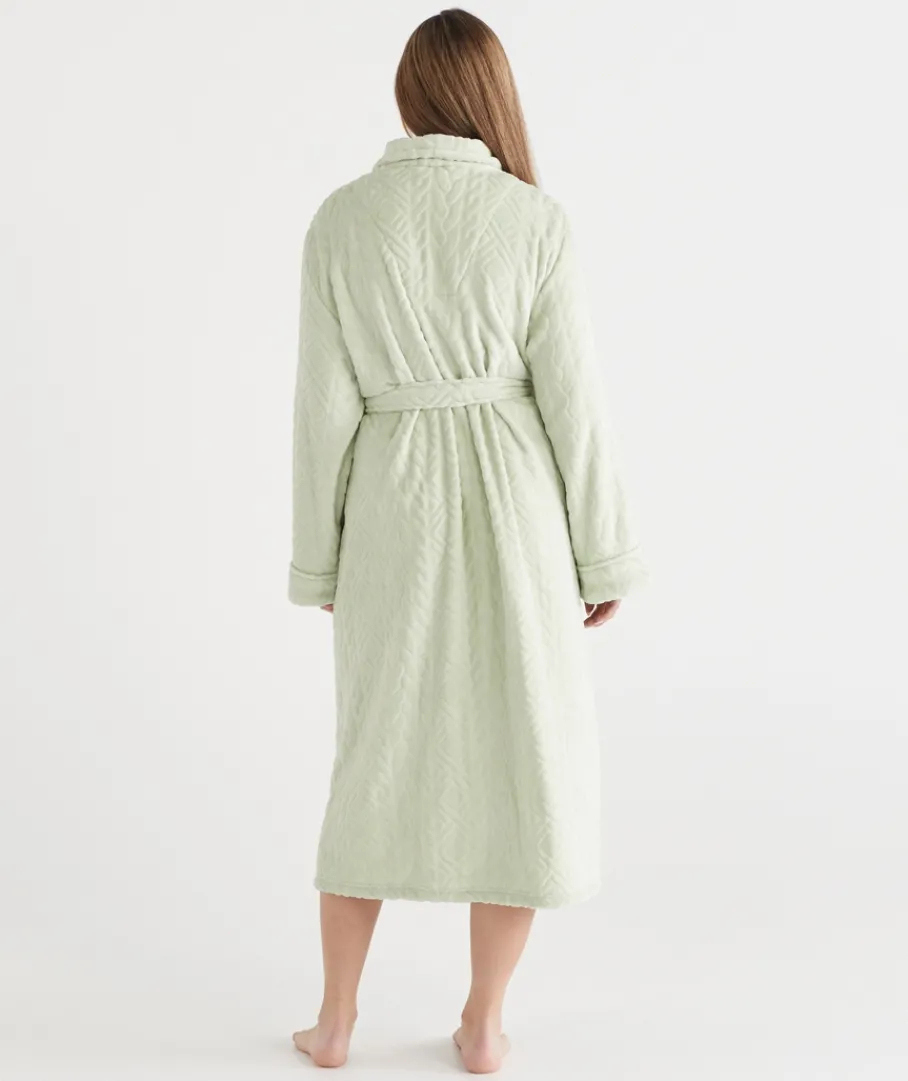 Sussan Dressing Gowns>Jacquard Fluffy Robe