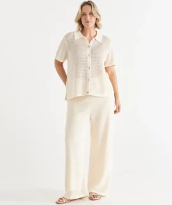 Sussan Pants|Matching Sets>Knit Pointelle Pant