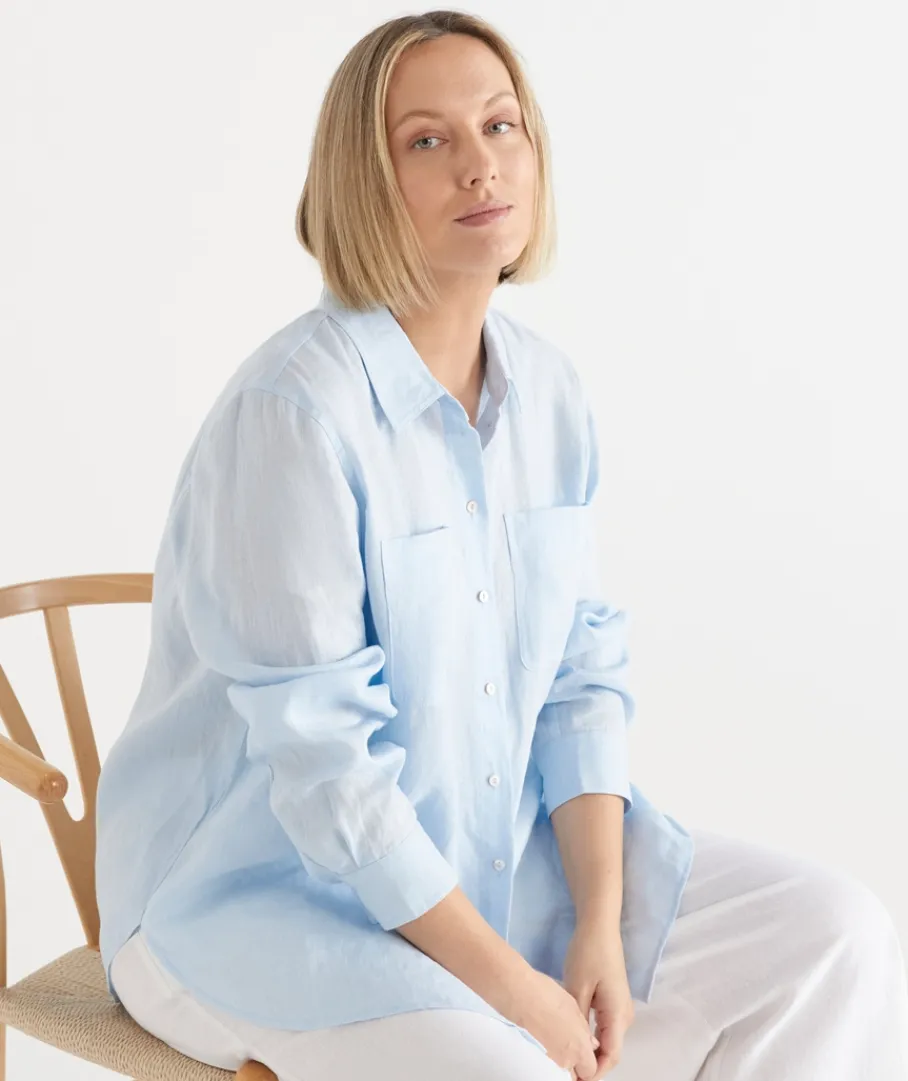 Sussan Tops|Shirts & Blouses>Linen Everyday Shirt