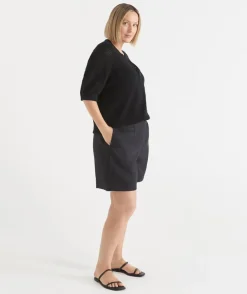 Sussan Shorts>Linen Tailored Short
