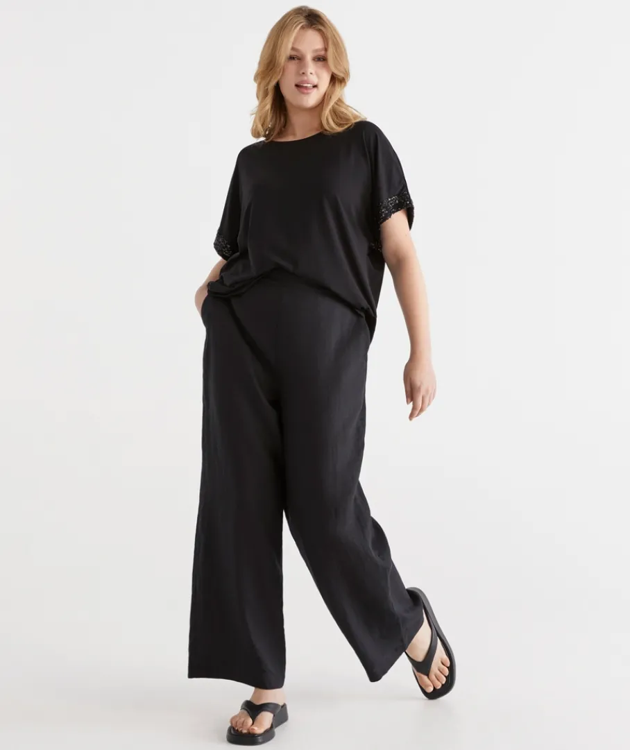 Sussan Pants|Matching Sets>Linen Wide Leg Pant