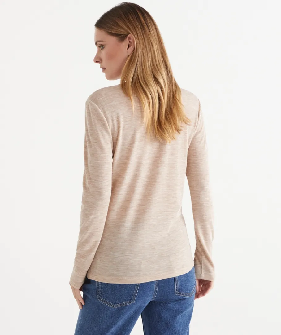Sussan Tops|T-Shirts>Long Sleeve Crew Neck Top