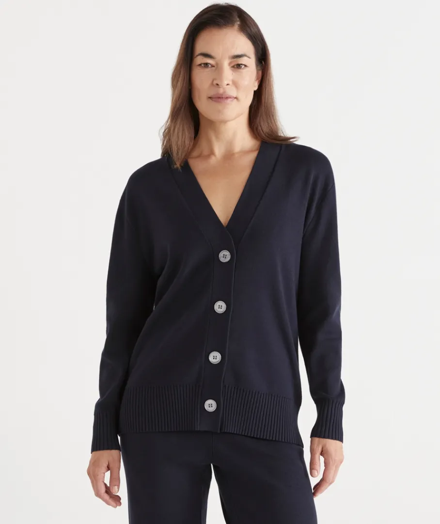 Sussan Loungewear|Lounge Sets>Milano V Neck Lounge Knit Cardigan