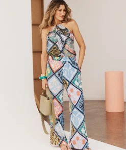 Sussan Pants|Matching Sets>Mosaic Print Wide Leg Pant