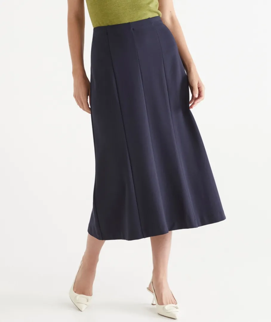 Sussan Skirts>Ponte A-Line Midi Skirt