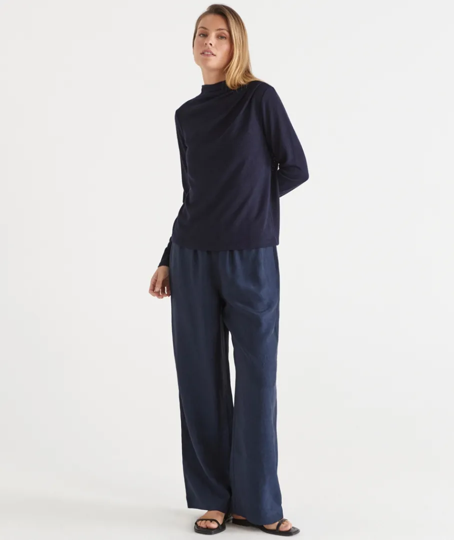 Sussan Tops>Ruched Long Sleeve Top -