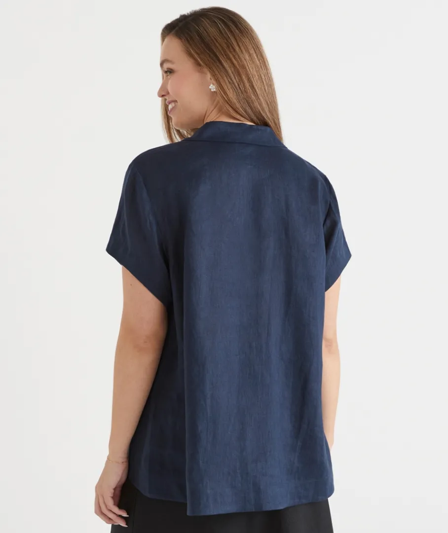 Sussan Tops|Matching Sets>Short Sleeve Button Detail Shirt