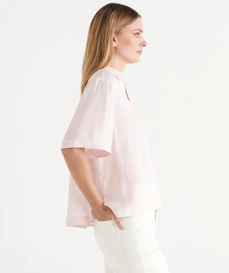 Sussan Tops|Shirts & Blouses>Stitch Detail Short Sleeve Top