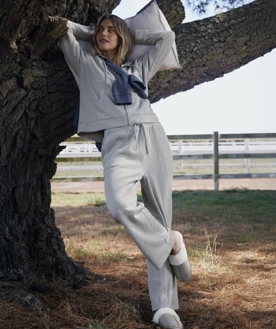 Sussan Loungewear|Jumpers>Waffle Zip Through Lounge Hooded Top