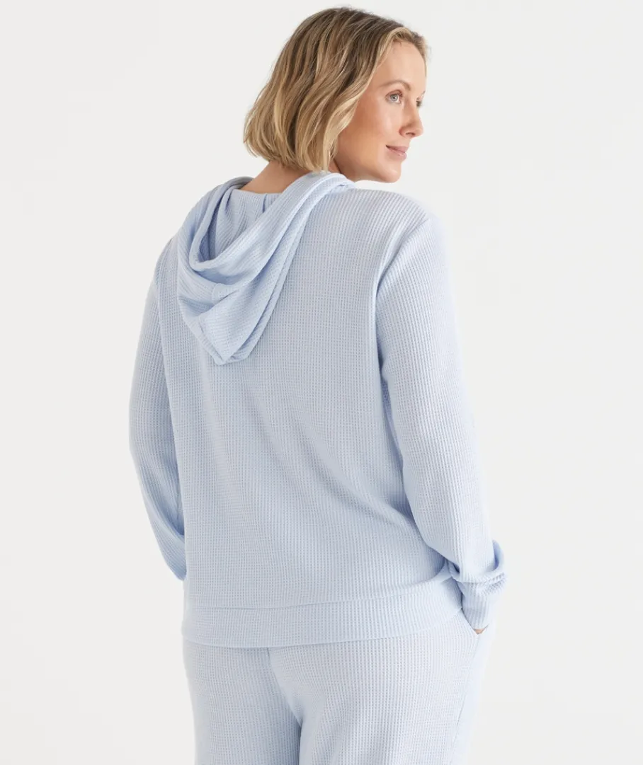 Sussan Loungewear|Jumpers>Waffle Zip Through Lounge Hooded Top