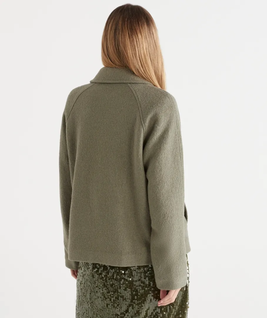 Sussan Jackets & Coats|Jackets>Zip Front Collared Jacket